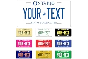 Ontario License Plate, 6"×12" Custom License Plate, Personalized License Plate, 1mm Thick Aluminum License Plate