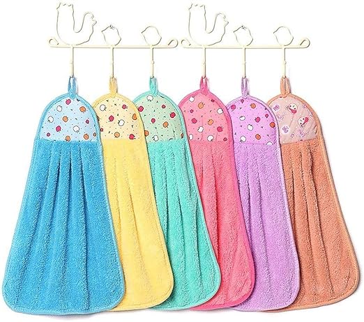 Tong Yue Handtucher Bunte Helle Farben Weicher Samt Fur Kuche Badezimmer Zum Aufhangen 4 Stuck Amazon De Kuche Haushalt