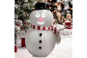Animated Talking Blink Snowman, Christmas Snowman Talking & Blinking Animated Toy with LED Projection, Singing & Voice-Activa