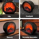Tumnea LED Fireplace Table Lamp Realistic Flame Effect Electric Lantern view 6