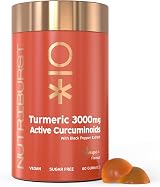 Nutriburst Turmeric Curcumin with Black Pepper Extract 60 Gummies 1 Month