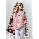 Mud Pie womens Mud Pie Women's Holiday Sparkle Sweatshirt