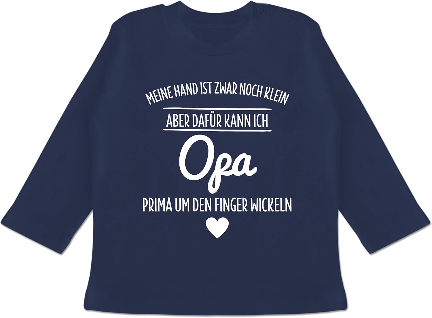 Shirtracer Sprüche Baby Opa um den Finger Wickeln Baby TShirt