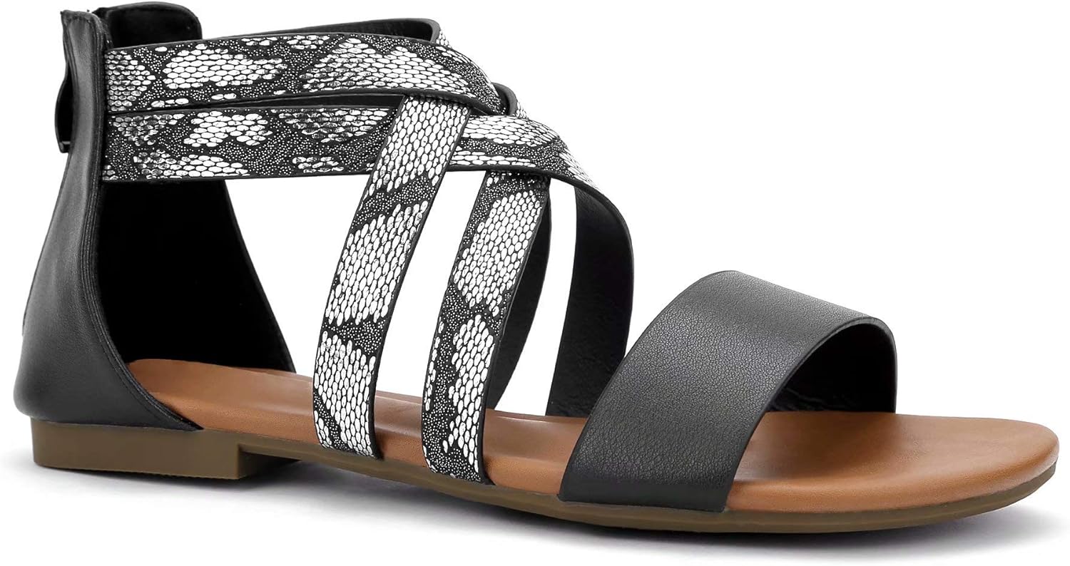 DREAM PAIRS Women's Elastic Flat Sandals Dumbo-Stretch Fashion Casual Flexible | eBay