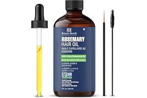 Botanic Hearth 100% Pure Rosemary Oil For Hair Growth | Infused with Biotin, Jojoba & Castor Oil | Hair Oil Repairs Dry Damaged Hair, Strengthening, Healthier - Hair Tonic, 2 fl oz