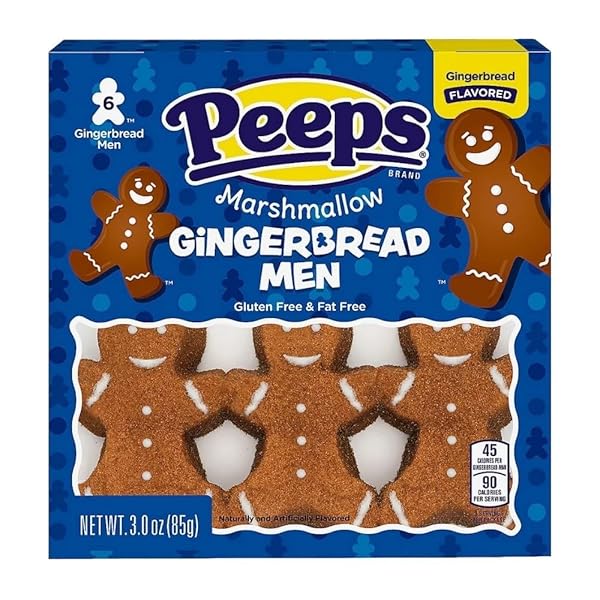 JUST BORN CHRISTMAS PEEPS 3 OZ PACKS (GINGERBREAD MEN)
