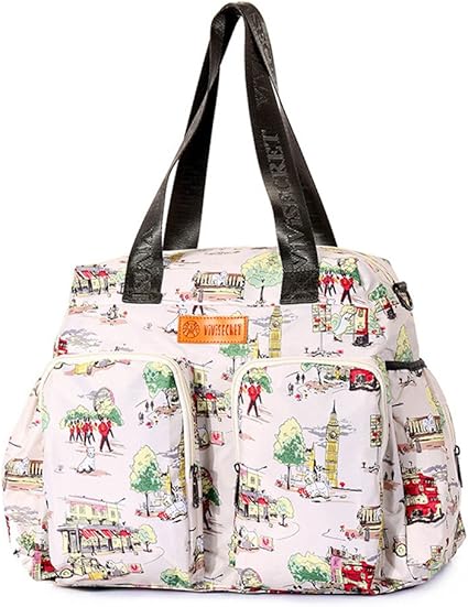 Amazon Co Jp Vivisecret マザーズバッグ トートバッグ ママバッグ 可愛い漫画 新作 防水ナイロン 斜め掛けバッグ 多機能 大容量 軽量 40 5 17 5 32cm 哺乳瓶ポケット付き おしゃれ マザーズトートバッグ 人気3色 街 ベビー マタニティ
