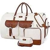 Garment Duffle Bag for Travel - Convertible Carry on Garment Duffel Travel Bag for Women Men Large Weekender Bag with Shoes Pouch 2 in 1 Hanging Suit Travel Duffel Bag 3pcs Set