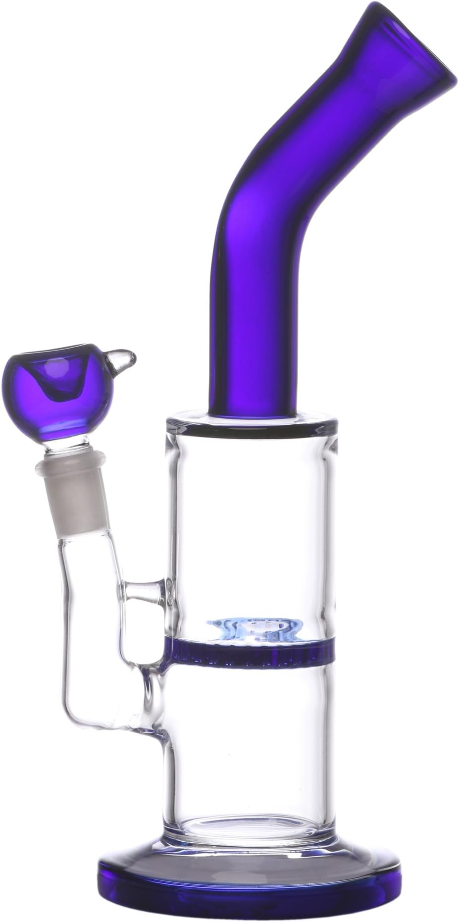 Moksha Glass Honeycomb Waterpipe Smoking Bong (8 cm x 8 cm x 30 cm, Transparent)