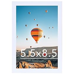 JCJMY 5.5x8.5 Picture Frame White for Wall Hanging
