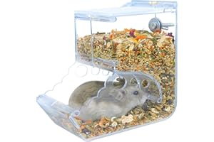 Mtxorvix 400ML Hamster Auto Feeder, Automatic Dispenser for Dwarf Hamster Small Mice Mini Hedgehog Guinea Pig Pigeon Parrots,