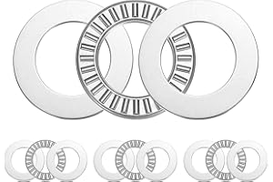 uxcell NTA1423+2TRA Needle Roller Thrust Bearings with Bearing Washers, 22mm Bore Diameter, 36mm OD, 4mm Total Thickness for 
