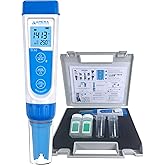 Apera Instruments, LLC-AI314 Premium Series EC60 Waterproof Conductivity Pocket Tester Kit, &plusmn;1% F.S Accuracy, Easy Switch of EC/TDS/Salinity, Replaceable Probe