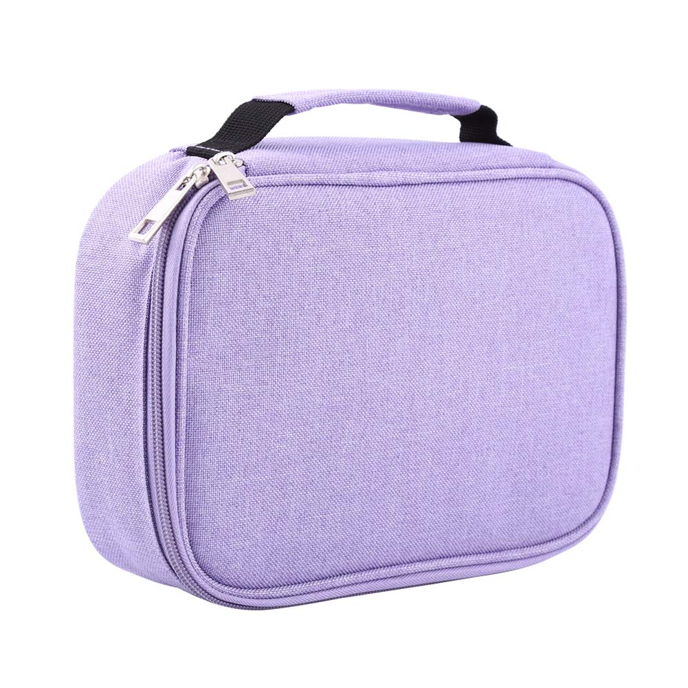 Itonash Pencil Case Large Capacity, 72 Slots Multi Functional Large Capacity Pens Case with Interior Zippered Pocket for Small Accessories (Purple)