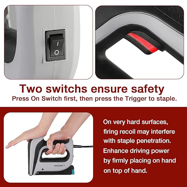 ARROW ELECTRIC STAPLE GUN KIT, CORDED STAPLER WITH 3750 PIECES T50 1/4″, 3/8″, 1/2″ STAPLES, FOR UPHOLSTERY PROFESSIONAL AND DIY PROJECTS, T50ACD