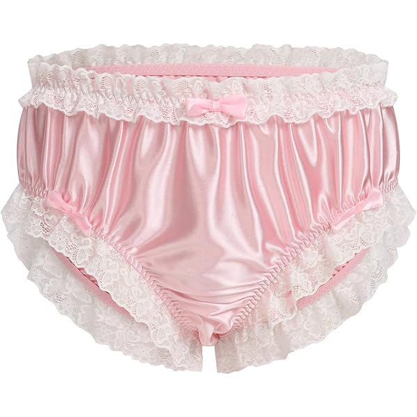 thumbnail image 2 of Satini Women's Black Pink Satin Floral Frilly Lace Sissy Bikini Knickers Panties – Size 10-20 2 of 5