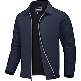 MAGNIVIT Men's Lightweight Jackets Light Windbreaker Full Zip Up Stylish Golf Coat Business Work Casual Dress