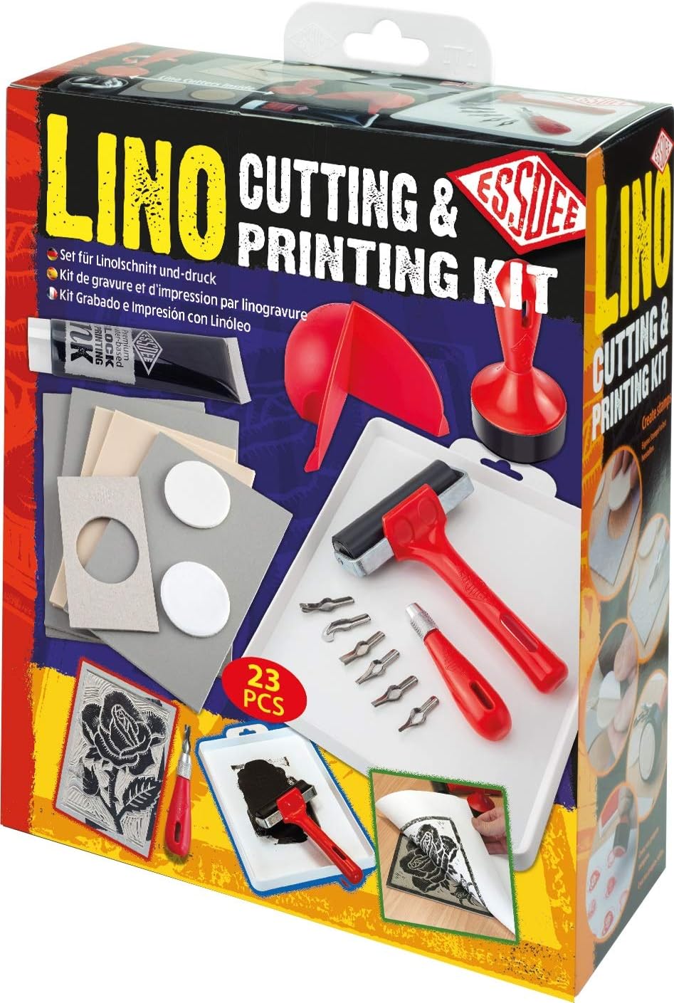 Essdee L5PKR1 Lino Cutting & Printing Kit - 23 Pieces for Art & Crafts
