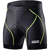 Souke Sports Men's Cycling Underwear Shorts 4D Padded Bike Bicycle MTB Liner Shorts with Anti-Slip Leg Grips