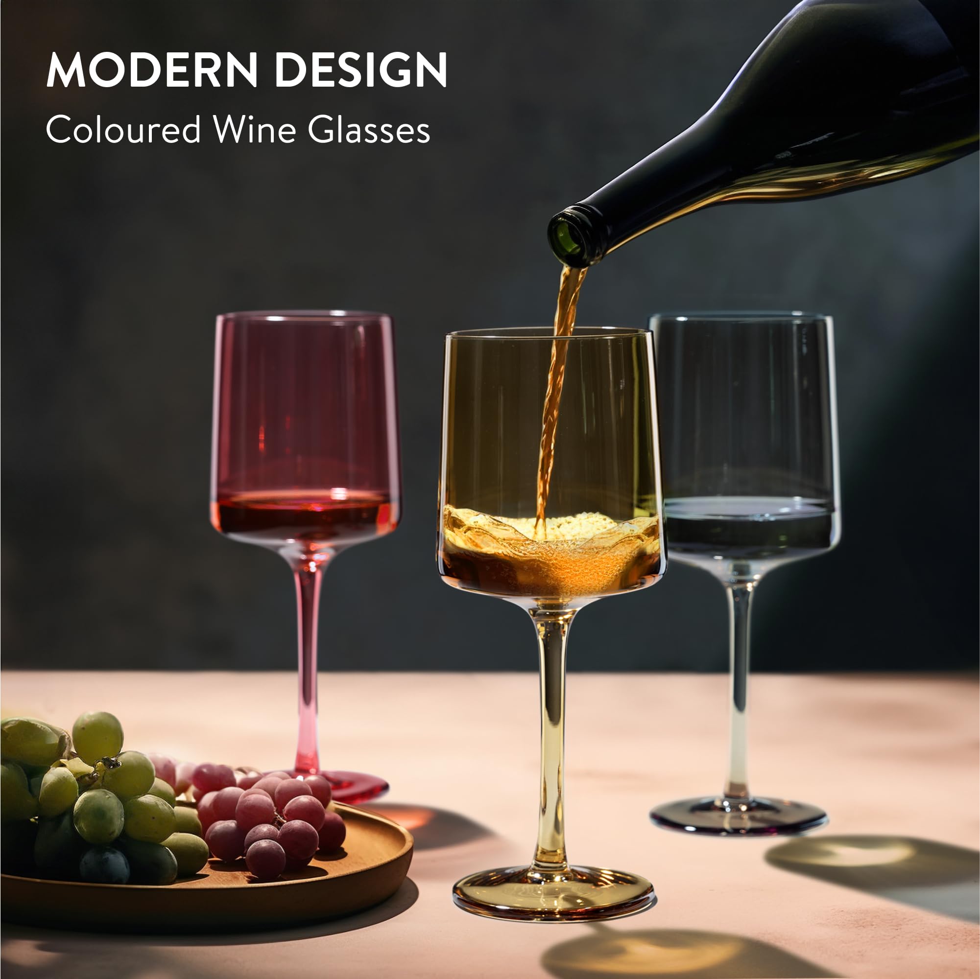 Tinted Wine Glasses