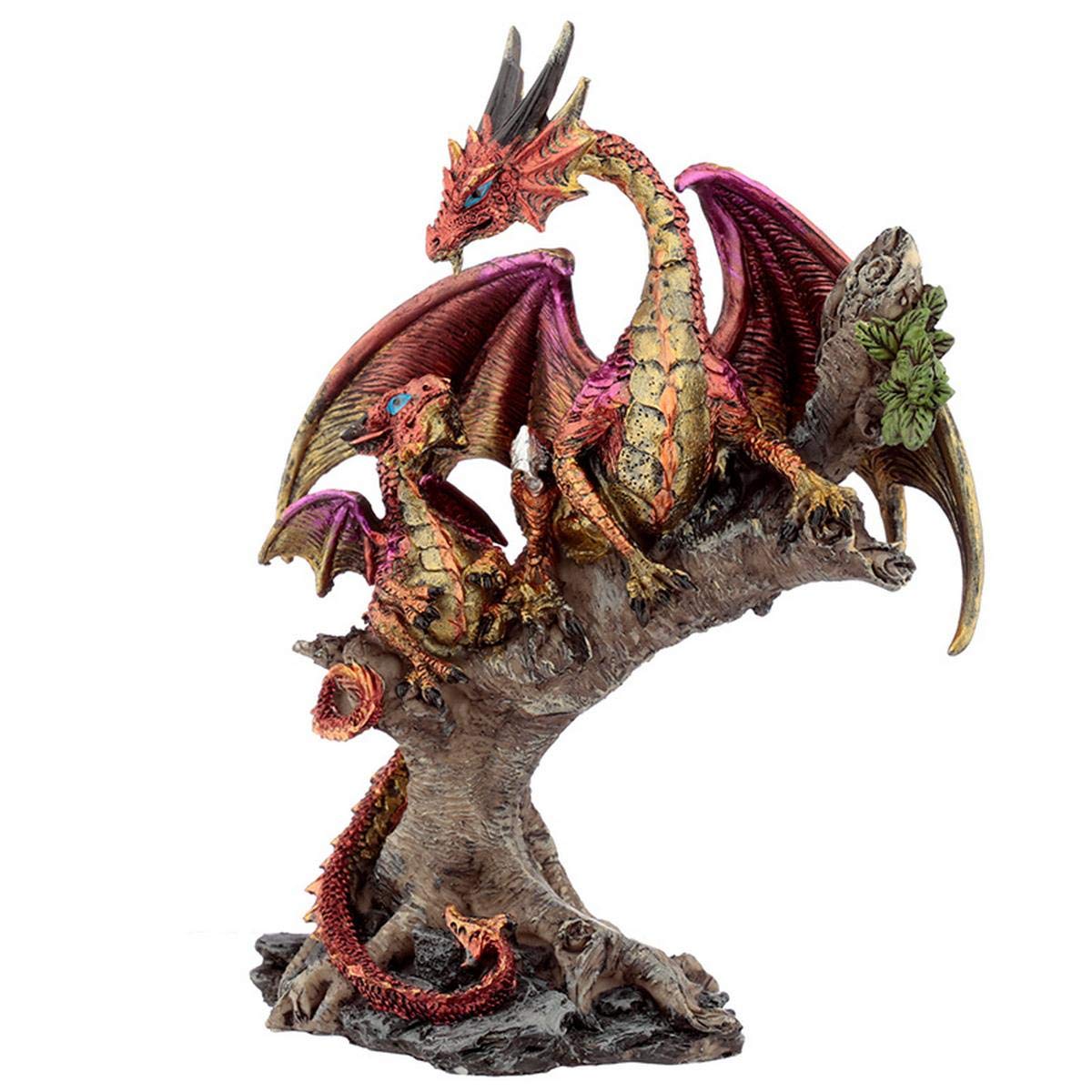 Puckator Dark Legends Forest Fire Dragon Mother - Home Decoration - Legends Forest Fire Dragon Mother - Ornaments - Resin - Home Accessories - - Living Room Accessories - Fantasy Gifts For Men