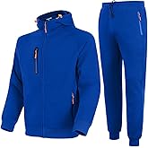 Xmgelp Sweatsuits for Men 2 Piece Hoodie Men's Jogging Tracksuit Set Casual Athletic Long Sleeve Outfit Pullover Suit Set, Blue 3XL