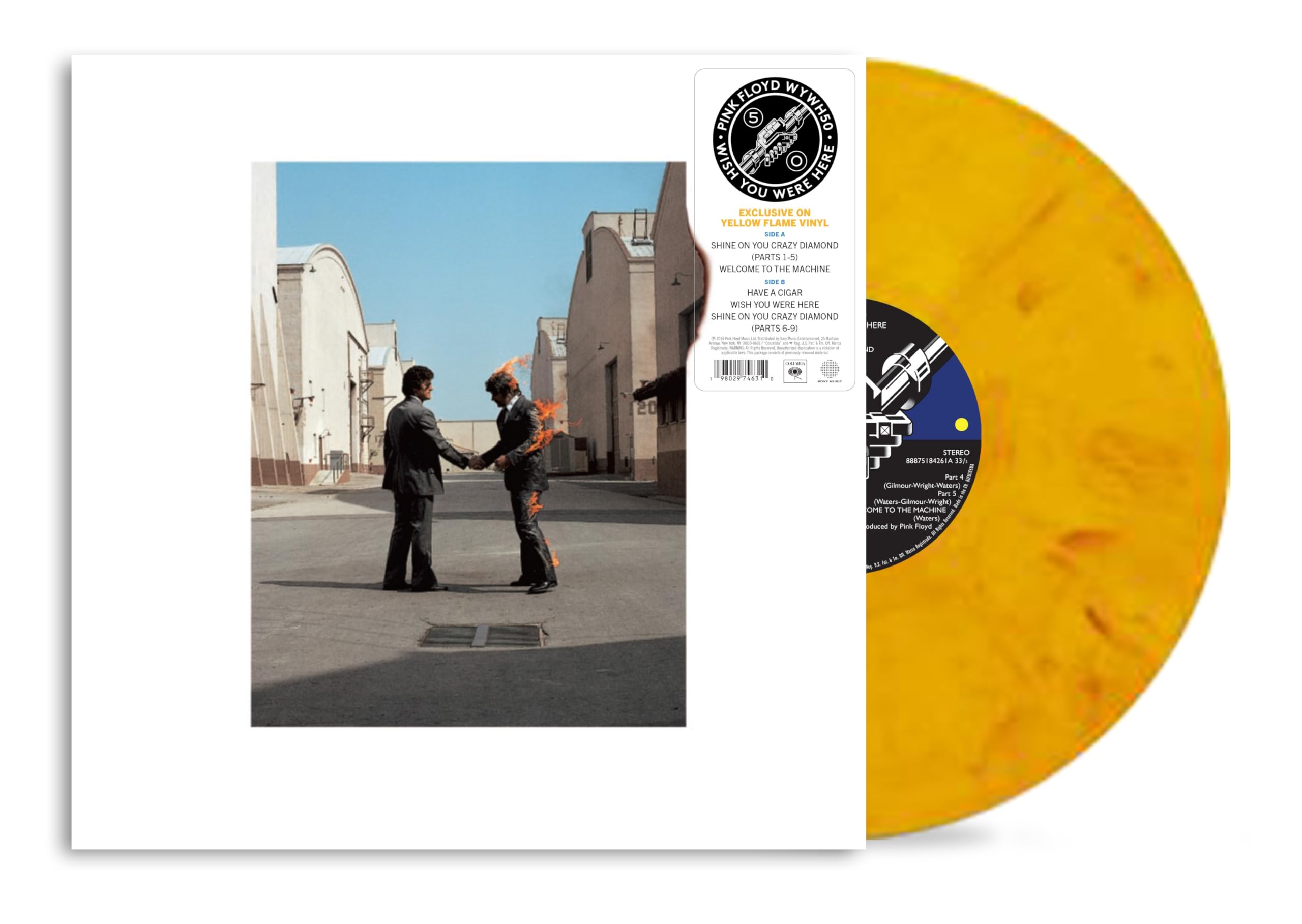 Wish You Were Here - Yellow Flame Colored Vinyl Image