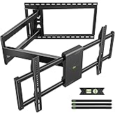 USX Mount Long Arm TV Wall Mount for Most 42-95 inch TV 40 Inch Extension Full Motion TV Mount，Pre-Assembled Wall Mount with Swivel and Tilt Up to 150lbs Fits 8″/12″/16″/24″ Studs VESA 800x400mm