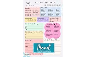 Mood Tracker Journal: Daily Tracking for Mental Health and Wellness Diary with Prompts