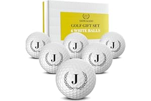 Xeiwagoo Golf Gifts for Men, Unique Initial on Personalized Golf Balls (6 Balls)