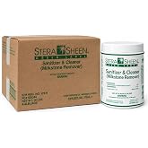 Stera Sheen Green Label Ice Machine &amp; Ice Maker Cleaner + Sanitizer, 16lb | Milkstone Remover &amp; Descaler for Soft Serve Equipment, Food-Contact Surface - Restaurant-Grade - 4lb Jars, 4 Pack