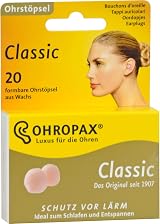 OHROPAX Classic Ear Plugs 20 Pack Noise Reduction Sleep Travel Comfort view 3