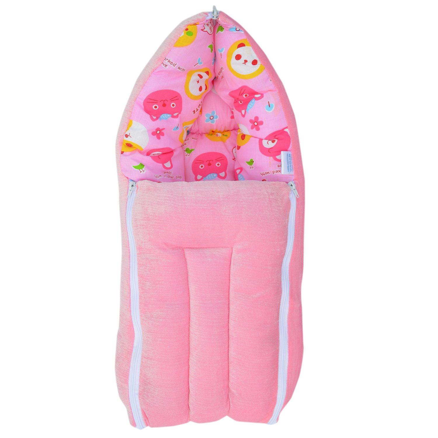 pink velvet baby carrier