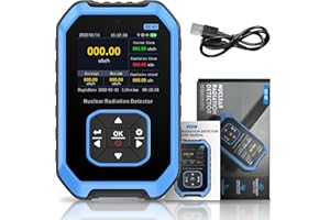 S.FINE Geiger Counter Nuclear Radiation Detector - Radiation Dosimeter with LCD Display, Portable Handheld Beta Gamma X-ray Rechargeable Radiation Monitor Meter, 5 Dosage Units Switched