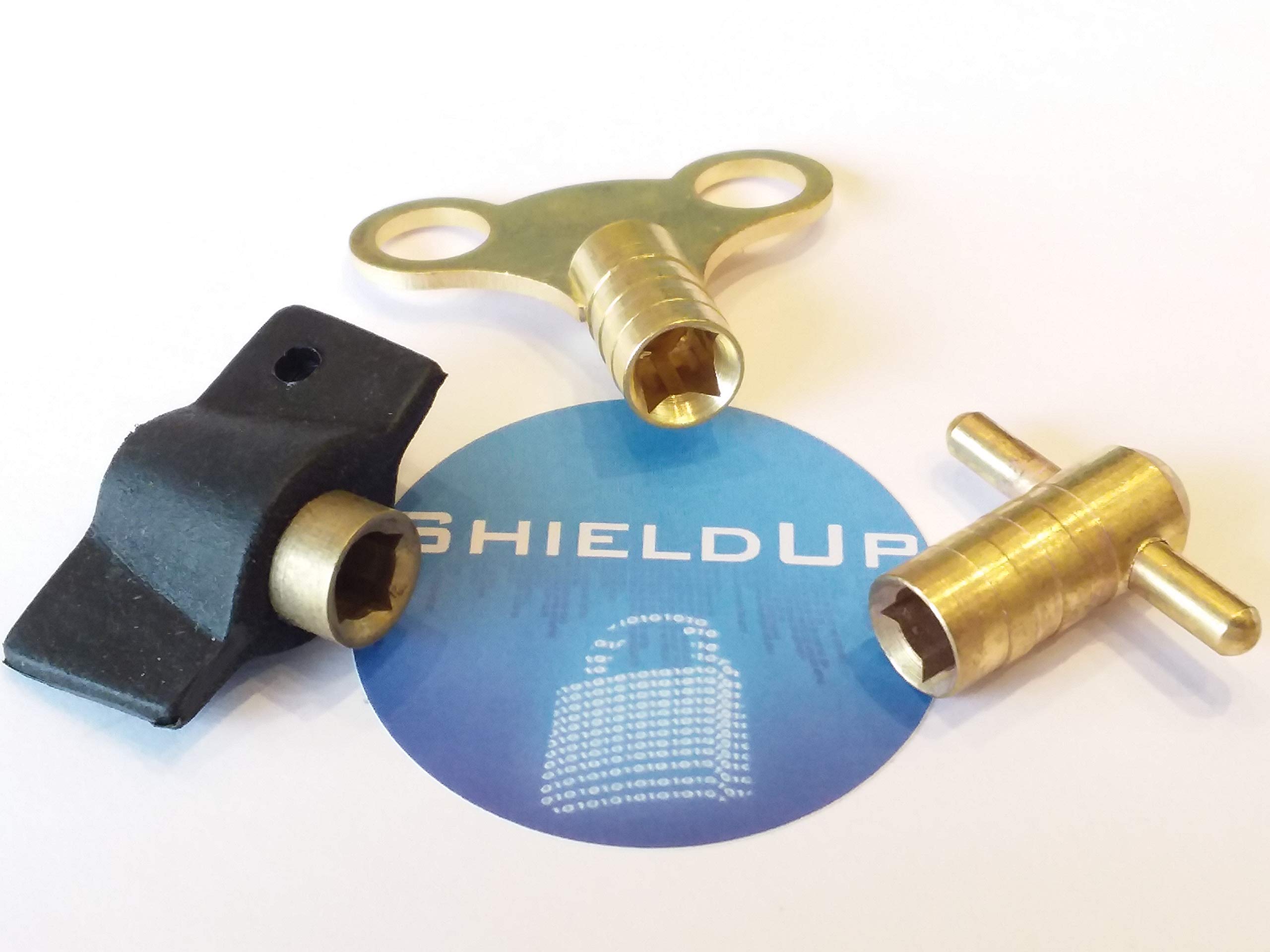 ShieldUp Radiator Valve Bleed Keys | Pack of 3 Different rad Keys