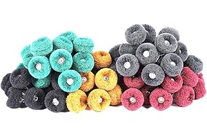 YIEPET 100Pcs Upgrades Abrasive Buffing Wheels,Wheels Burr for Rotary Tools-1/8"(3mm) Shank,Rust Removal, Polishing.20Pcs Each