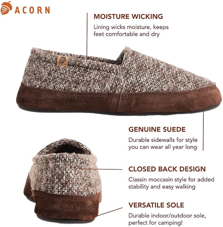 acorn mens moccasin slippers