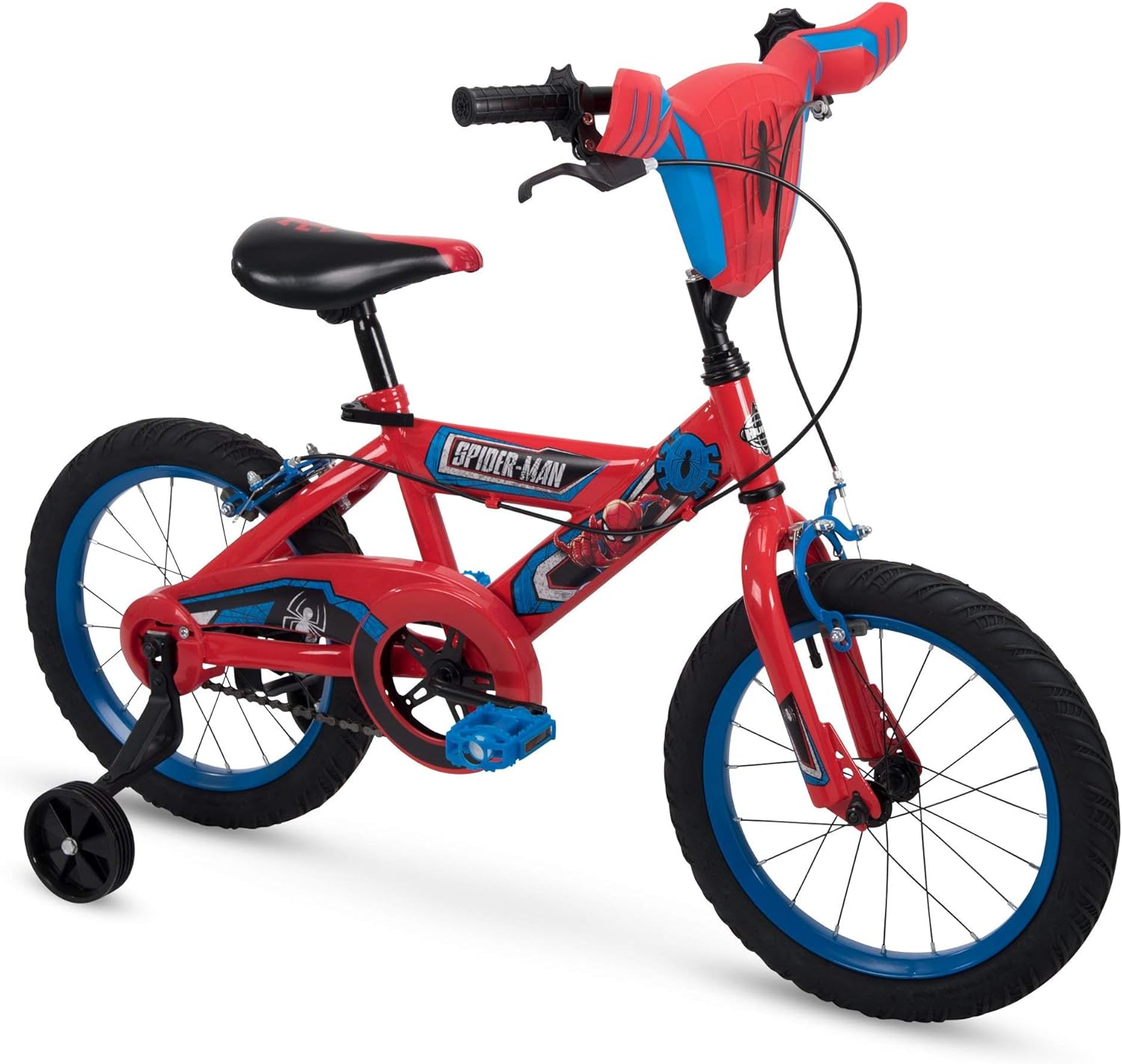 blue spiderman bike