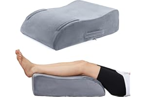 UJPFEO Leg Elevation Pillow,8'' Leg Support Pilllows Elevating Legs for After Surgery,Swelling, Circulation, Back,Hip,Knee Pain Relief,Memory Foam Wedge Pillow for Post Surgery Recovery