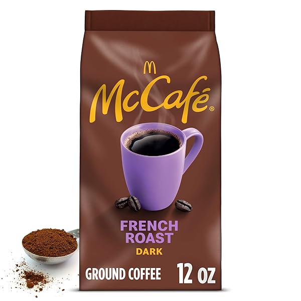 MCCAFE FRENCH ROAST, DARK ROAST GROUND COFFEE, 12 OZ BAG