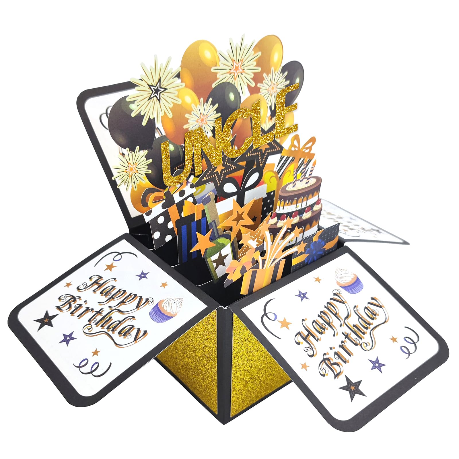 Photo 1 of Asmallgf Funny Birthday Popup Card for Uncle, Happy Uncle Bday Gifts from Niece Nephew, Money Box for Uncle