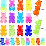 Geyoga 40 Pcs Decorative Push Pins Thumb Tack Bears