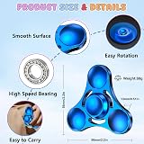 Aolcev Fidget Spinner Metal Stainless Steel 3-5 Minute Spin Blue view 3