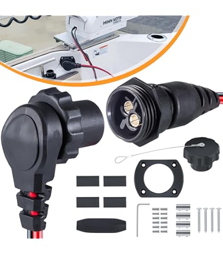 Amazon.com: 1865120 MKR-28 Trolling Motor Plug and Receptacle For