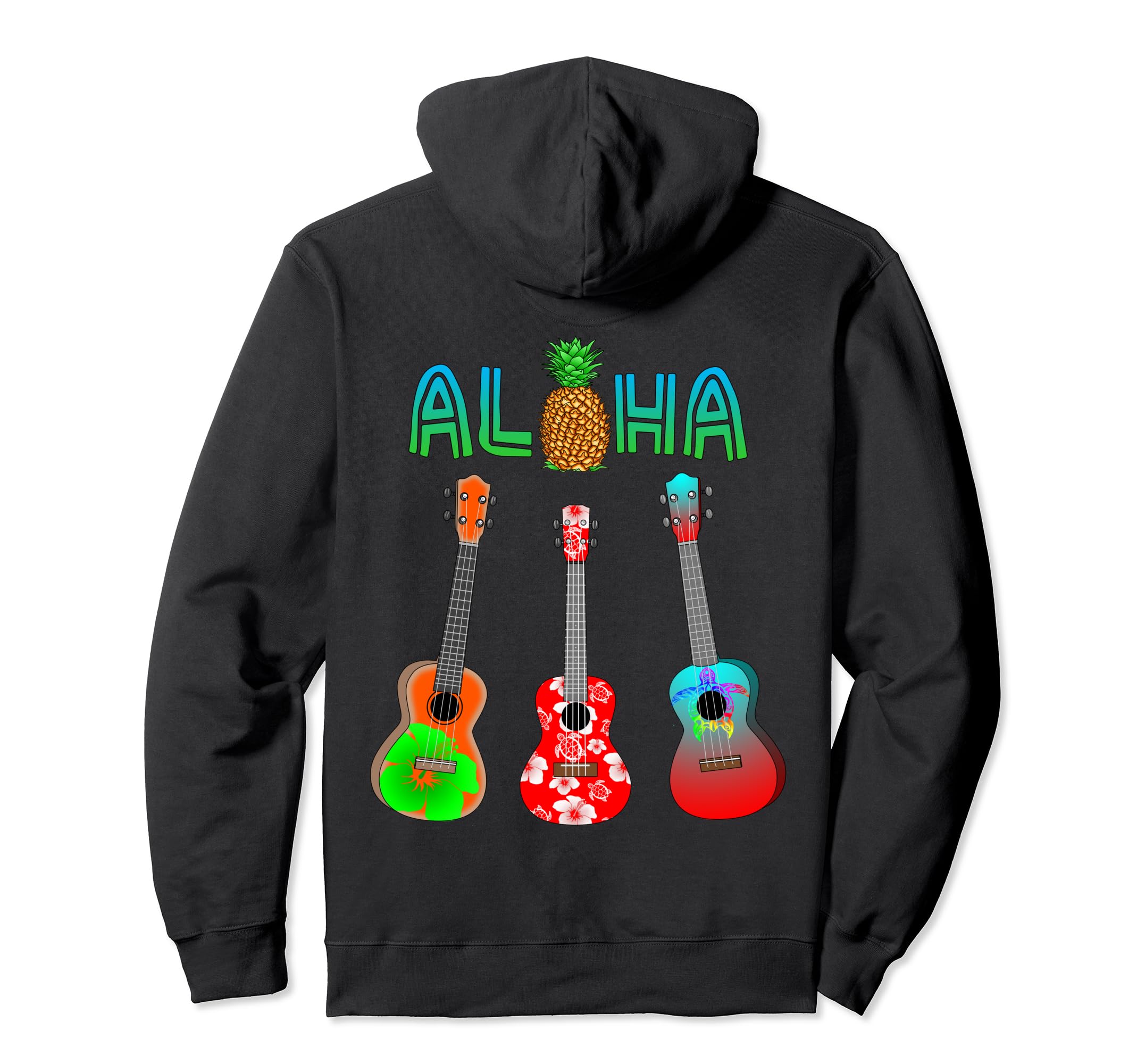 Aloha Ukulele Island Music Pullover Hoodie