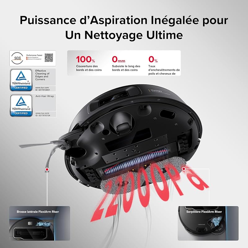 Saros Z70 Robot Aspirateur 22 000Pa, Bras Mécanique OmniGrip