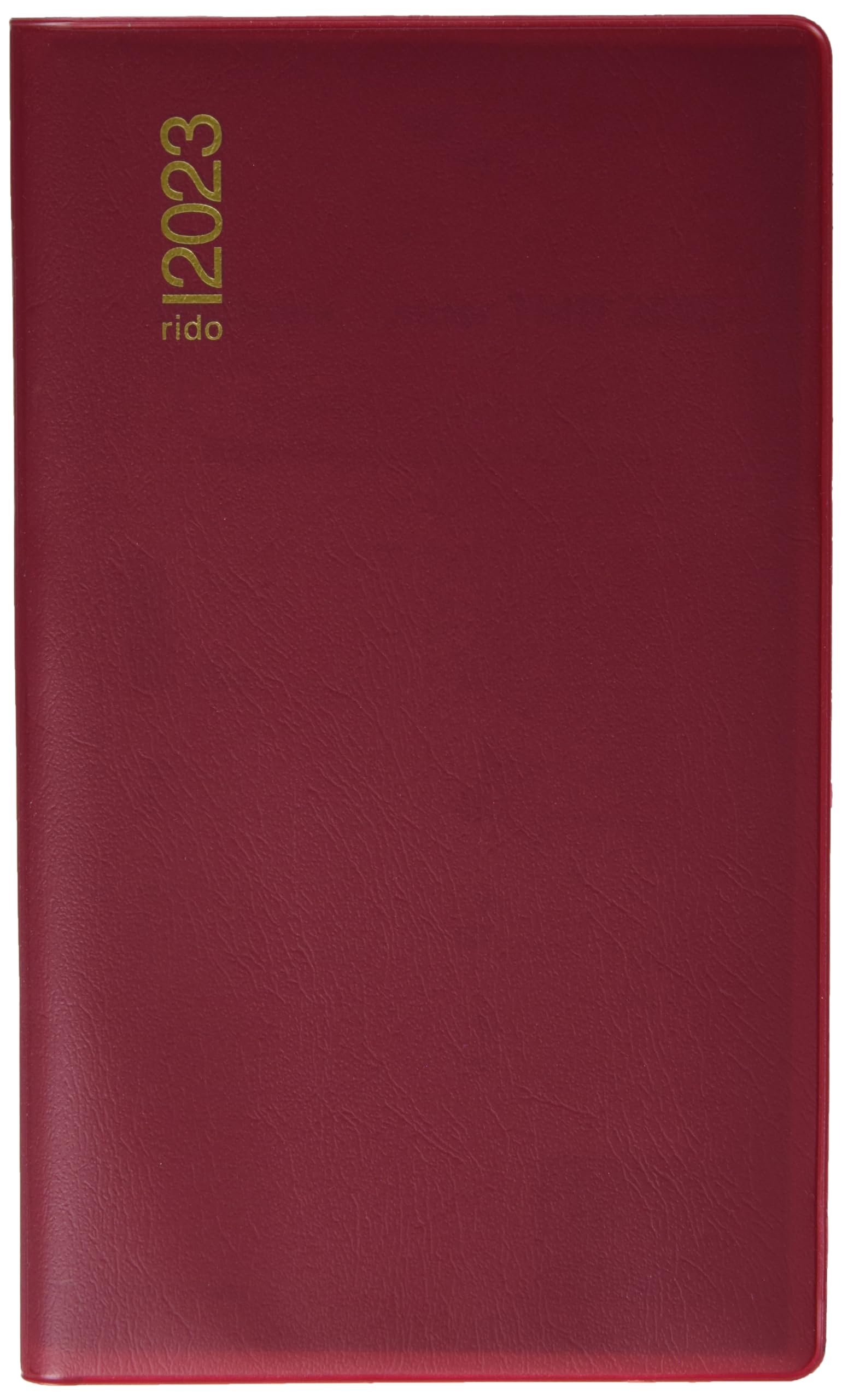 rido/idé Weekly Desk Planner Calendar Model TM 17/contacter 2023, Sheet Size 8.7 x 15.3 cm, Burgundy