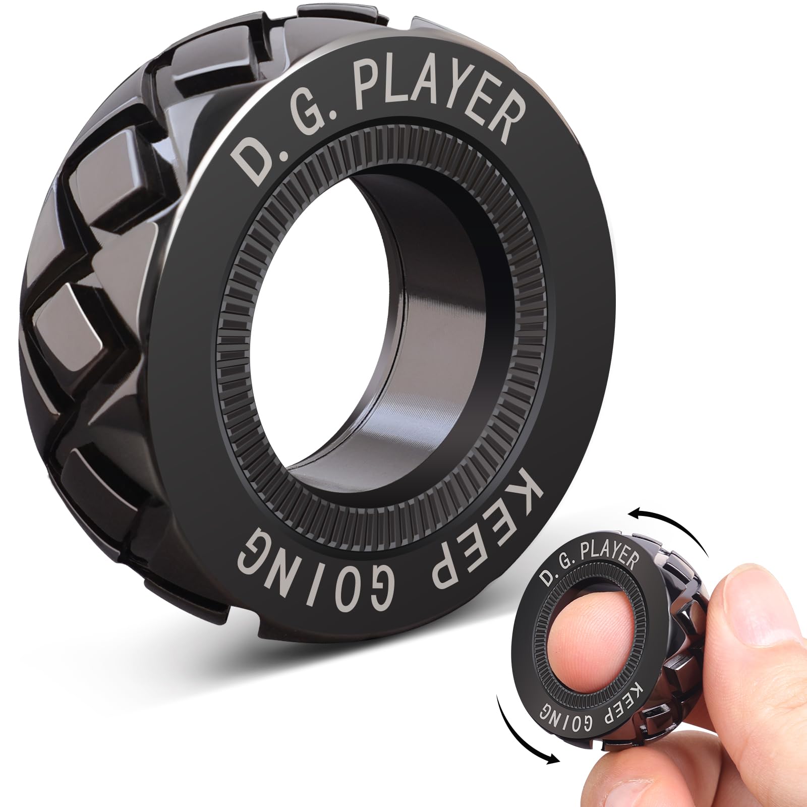 Photo 1 of Magnetic Fidget Spinner - Adjustable Fidget Toys Adults EDC Ring for Stress Relief & Anxiety, Office Desk, ADHD
