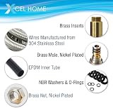Xcel Home 1/2 in BSP Flexible Stainless Steel Hose Pair 300mm view 6