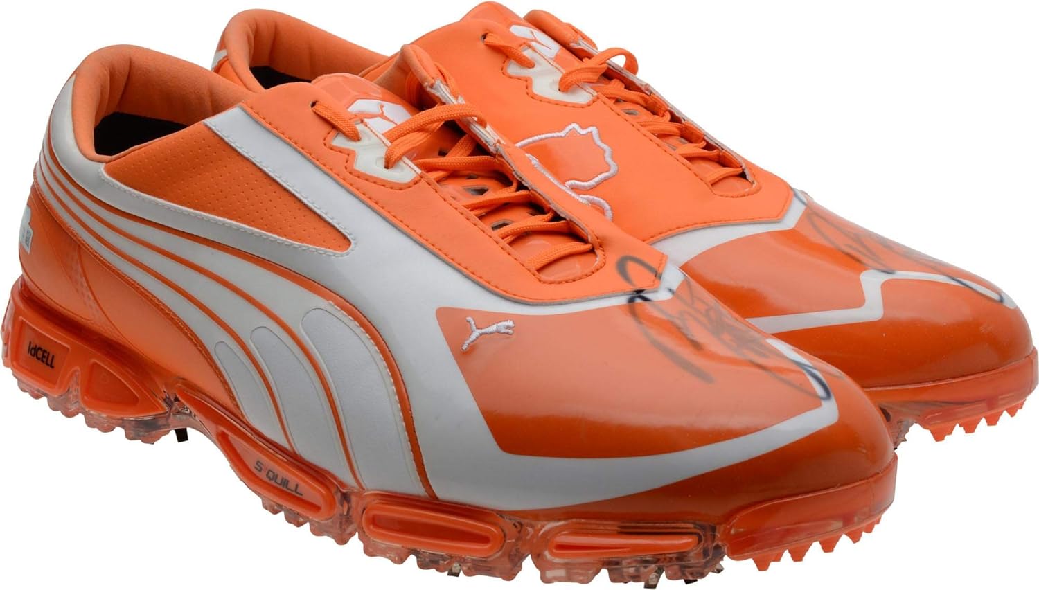orange puma cleats